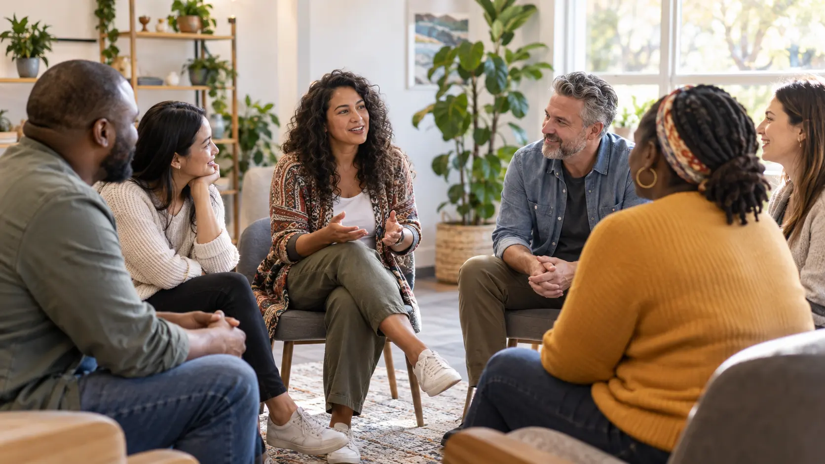 Wellness circle peer support group