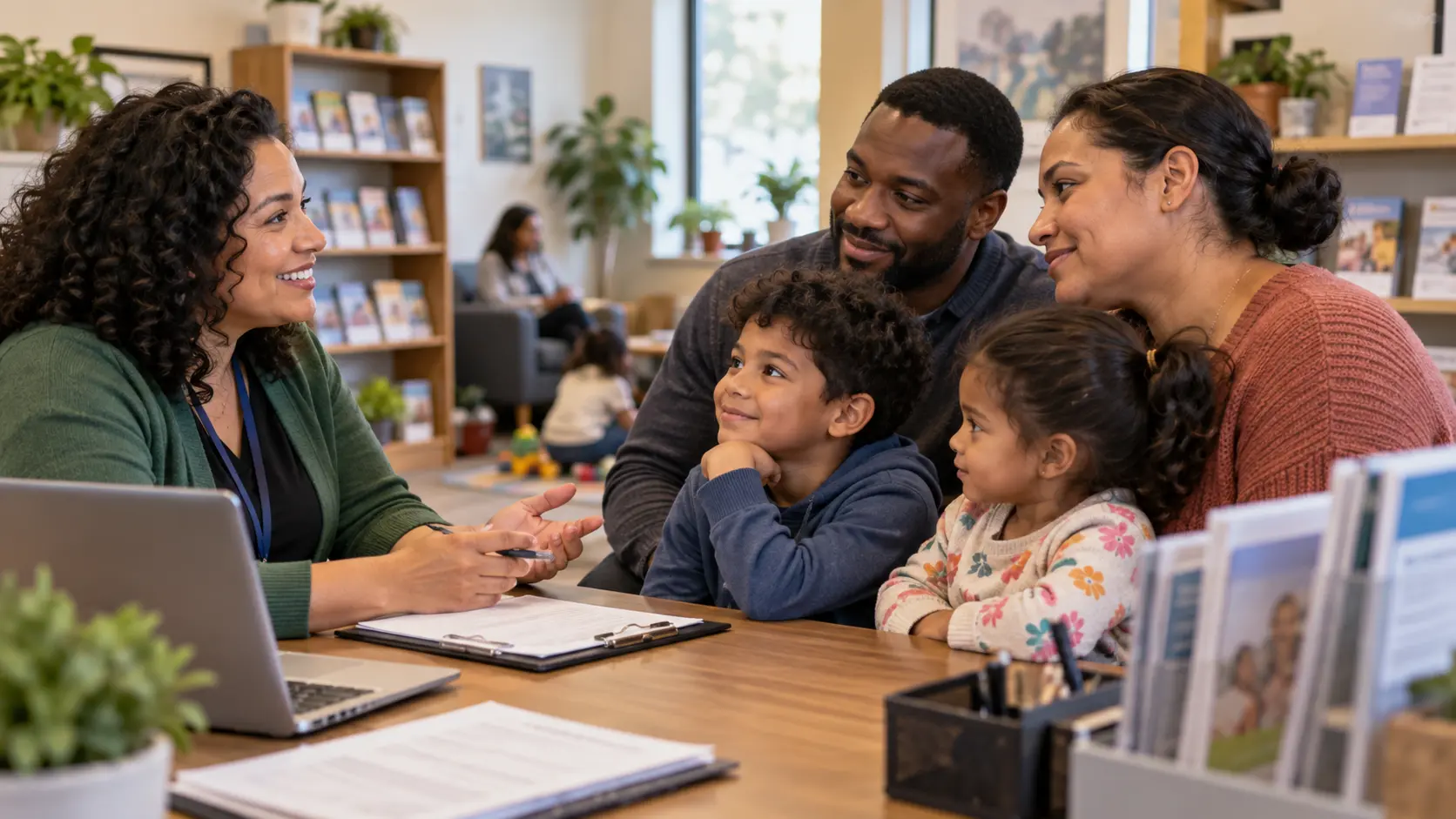 Family receiving community resource support